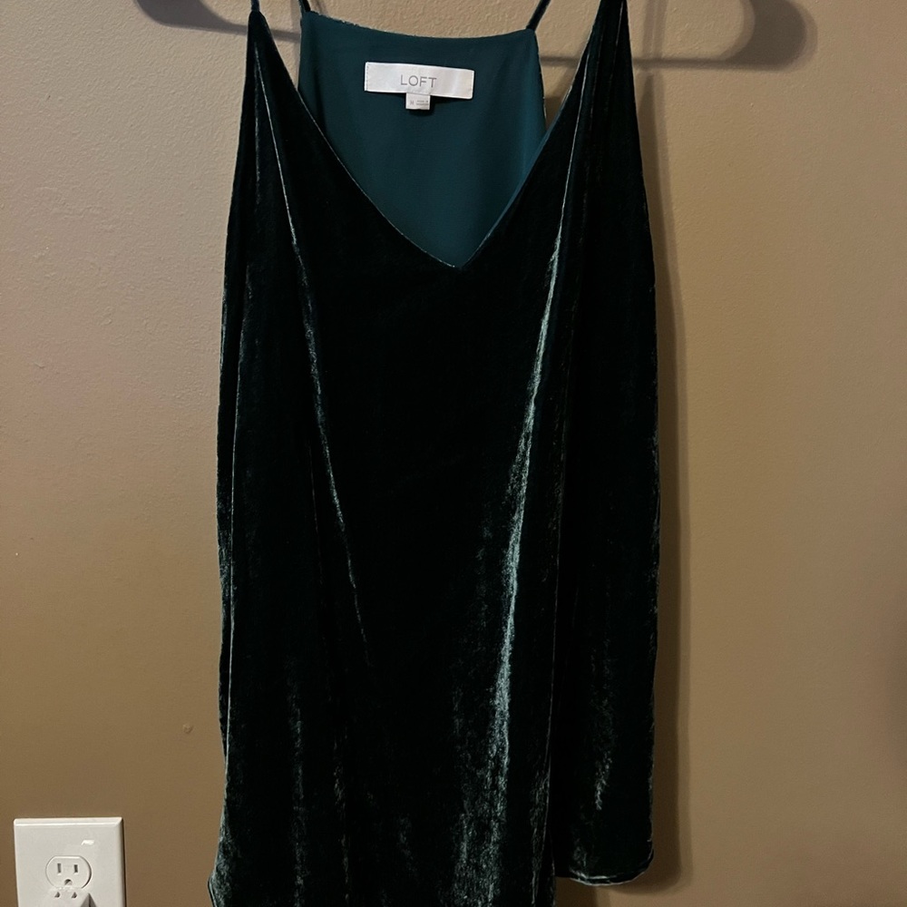 Loft Velvet Green Tank Top